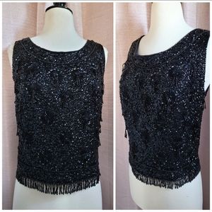 True vintage 1960's Helen Wong Beaded Top